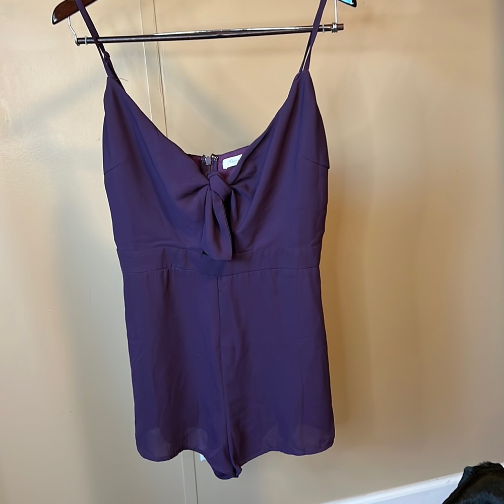Tie front romper